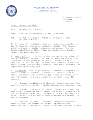 SECNAVINST 6520.1 ASN (M&RA) 2023 年 6 月 22 日 SECNAV ...